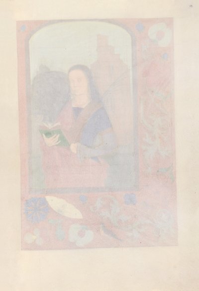 Kuningatar Isabella Katolisen, Espanjan kuningatar: Fol. 191r, c. 1500. tekijältä Master of the First Prayerbook of Maximillian