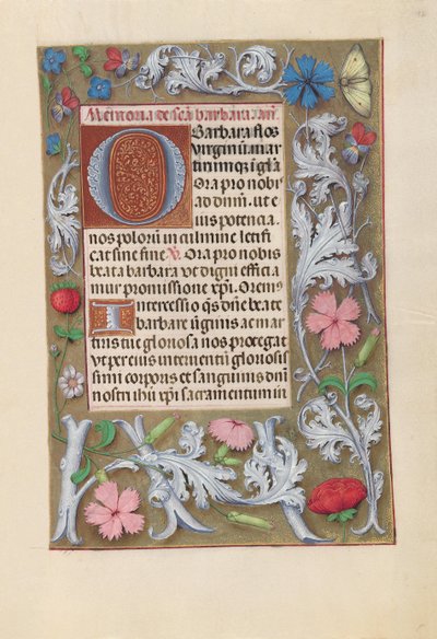Kuningatar Isabella Katolisen, Espanjan kuningatar: Fol. 192r, c. 1500. tekijältä Master of the First Prayerbook of Maximillian
