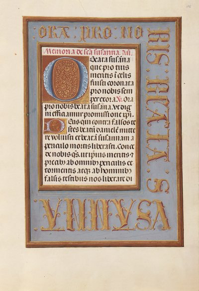 Espanjan kuningattaren Isabella katolisen tunteja:  Fol. 196r tekijältä Master of the First Prayerbook of Maximillian