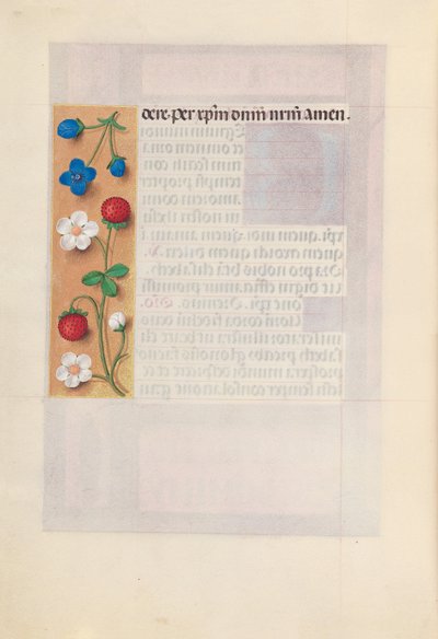 Kuningatar Isabella Katolisen, Espanjan kuningatar: Fol. 198v, c. 1500. tekijältä Master of the First Prayerbook of Maximillian