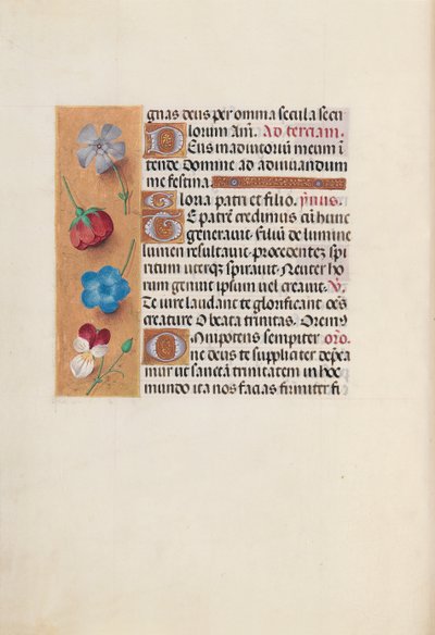 Kuningatar Isabella Katolisen, Espanjan kuningatar: Fol. 19v, c. 1500. tekijältä Master of the First Prayerbook of Maximillian