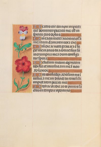 Kuningatar Isabella Katolisen, Espanjan kuningatar: Fol. 201v, c. 1500. tekijältä Master of the First Prayerbook of Maximillian
