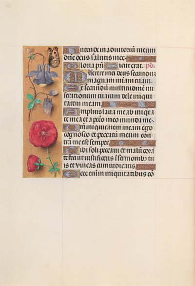 Kuningatar Isabella Katolisen, Espanjan kuningatar: Fol. 204v, c. 1500. tekijältä Master of the First Prayerbook of Maximillian