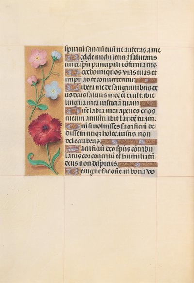 Kuningatar Isabella Katolisen, Espanjan kuningatar: Fol. 205v, c. 1500. tekijältä Master of the First Prayerbook of Maximillian