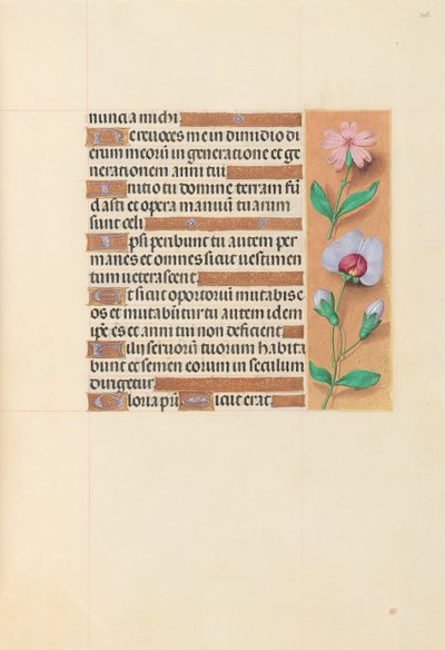 Kuningatar Isabella Katolisen, Espanjan kuningatar: Fol. 208r, c. 1500. tekijältä Master of the First Prayerbook of Maximillian