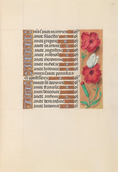 Kuningatar Isabella Katolisen, Espanjan kuningatar: Fol. 212r, c. 1500. tekijältä Master of the First Prayerbook of Maximillian