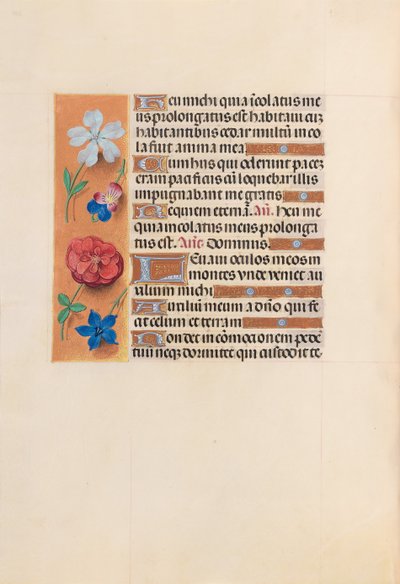 Kuningatar Isabella Katolisen, Espanjan kuningatar: Fol. 221v, c. 1500. tekijältä Master of the First Prayerbook of Maximillian
