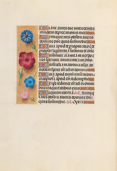 Kuningatar Isabella Katolisen, Espanjan kuningatar: Fol. 222v, c. 1500. tekijältä Master of the First Prayerbook of Maximillian