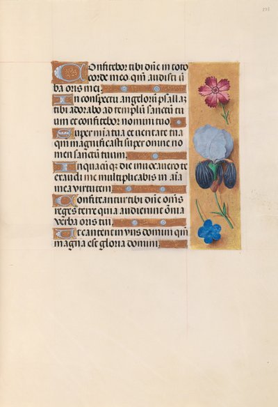 Kuningatar Isabella Katolisen, Espanjan kuningatar: Fol. 223r, c. 1500. tekijältä Master of the First Prayerbook of Maximillian