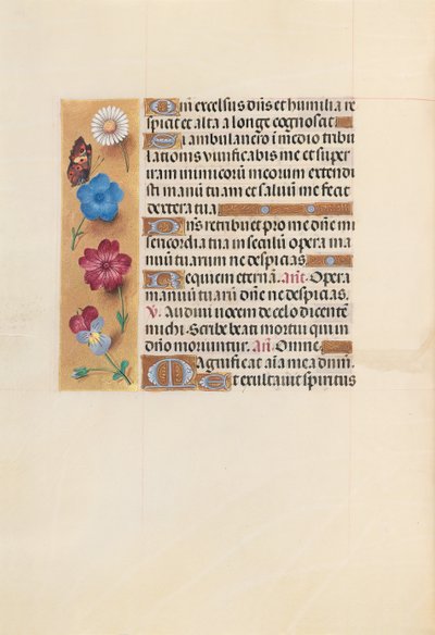 Kuningatar Isabella Katolisen, Espanjan kuningatar: Fol. 223v, c. 1500. tekijältä Master of the First Prayerbook of Maximillian
