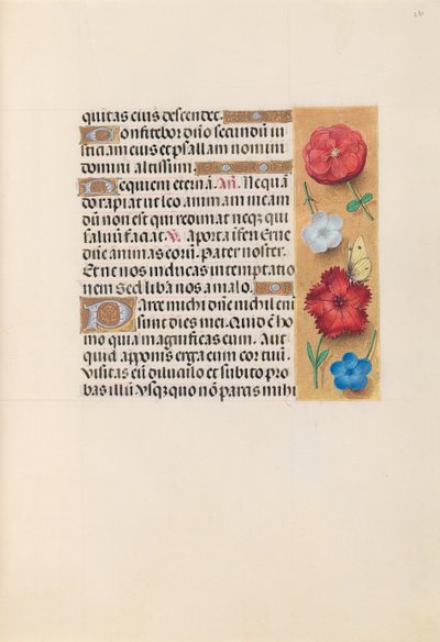 Kuningatar Isabella Katolisen, Espanjan kuningatar: Fol. 231r, c. 1500. tekijältä Master of the First Prayerbook of Maximillian