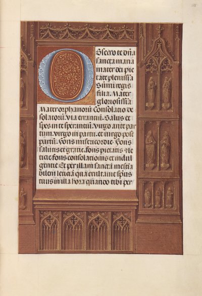 Kuningatar Isabella Katolisen, Espanjan kuningatar: Fol. 258r, c. 1500. tekijältä Master of the First Prayerbook of Maximillian