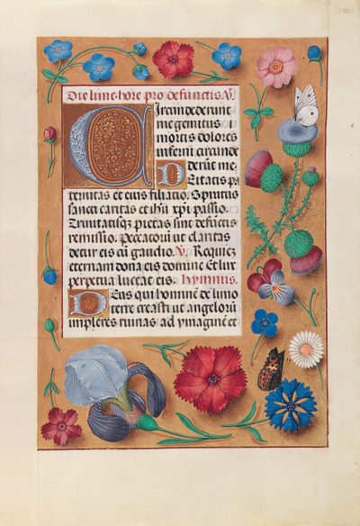 Kuningatar Isabella Katolisen, Espanjan kuningatar: Fol. 25r, c. 1500. tekijältä Master of the First Prayerbook of Maximillian