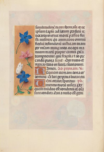 Kuningatar Isabella Katolisen, Espanjan kuningatar: Fol. 25v, c. 1500. tekijältä Master of the First Prayerbook of Maximillian