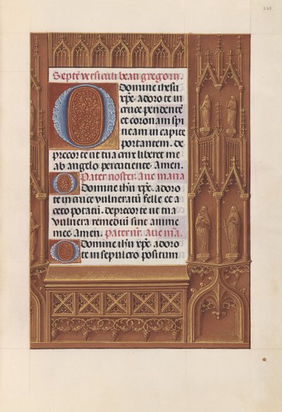 Kuningatar Isabella Katolisen, Espanjan kuningatar: Fol. 265r, c. 1500. tekijältä Master of the First Prayerbook of Maximillian