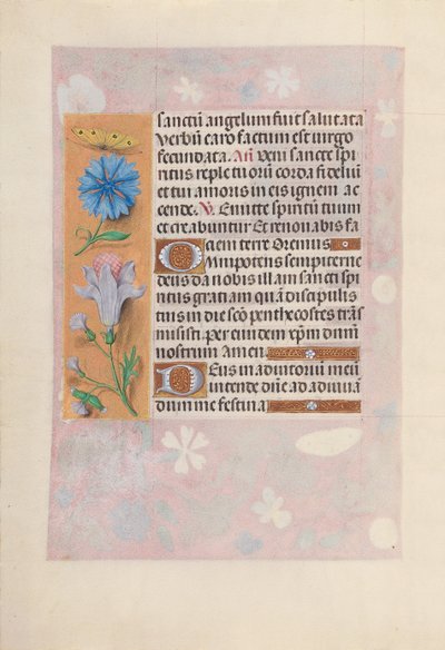 Kuningatar Isabella Katolisen, Espanjan kuningatar: Fol. 32v, c. 1500. tekijältä Master of the First Prayerbook of Maximillian