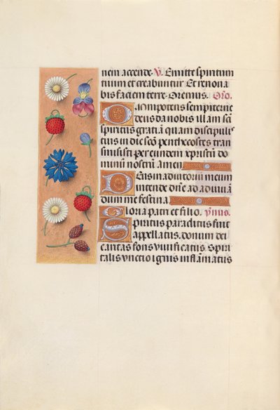 Kuningatar Isabella Katolisen, Espanjan kuningatar: Fol. 34v, c. 1500. tekijältä Master of the First Prayerbook of Maximillian