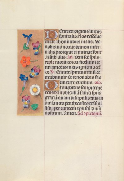 Kuningatar Isabella Katolisen, Espanjan kuningatar: Fol. 35v, c. 1500. tekijältä Master of the First Prayerbook of Maximillian