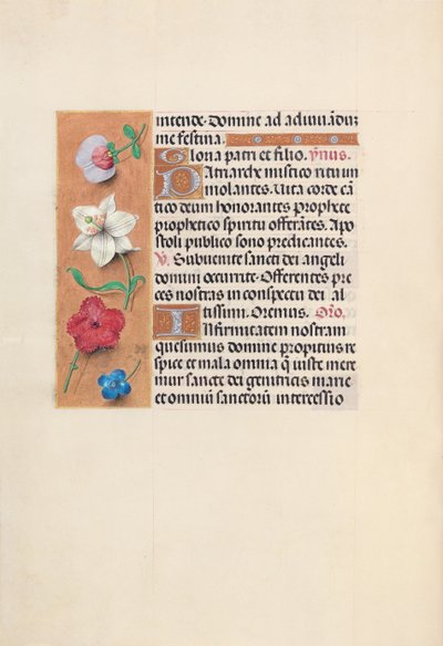 Kuningatar Isabella Katolisen, Espanjan kuningatar: Fol. 39v, c. 1500. tekijältä Master of the First Prayerbook of Maximillian