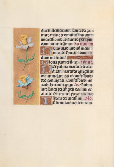 Kuningatar Isabella Katolisen, Espanjan kuningatar: Fol. 40v, c. 1500. tekijältä Master of the First Prayerbook of Maximillian