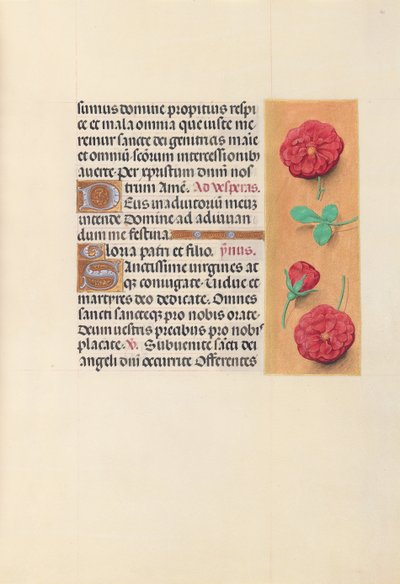 Kuningatar Isabella Katolisen, Espanjan kuningatar: Fol. 41r, c. 1500. tekijältä Master of the First Prayerbook of Maximillian