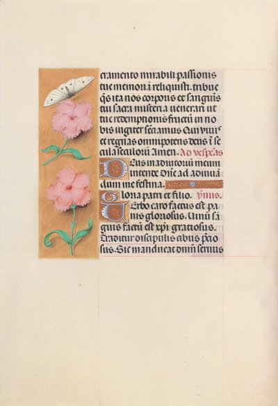 Kuningatar Isabella Katolisen, Espanjan kuningatar: Fol. 47v, c. 1500. tekijältä Master of the First Prayerbook of Maximillian
