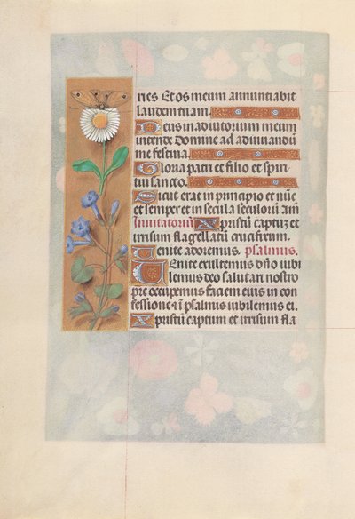 Kuningatar Isabella Katolisen, Espanjan kuningatar: Fol. 50v, c. 1500. tekijältä Master of the First Prayerbook of Maximillian