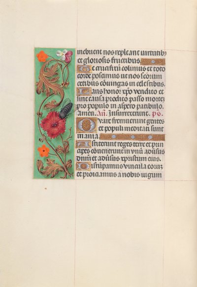 Kuningatar Isabella Katolisen, Espanjan kuningatar: Fol. 52v, c. 1500. tekijältä Master of the First Prayerbook of Maximillian