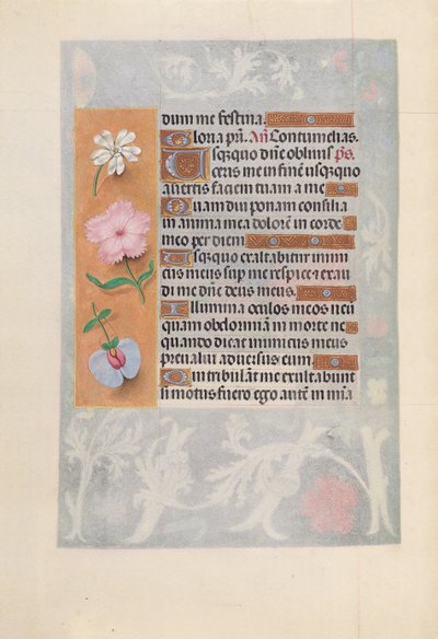 Kuningatar Isabella Katolisen, Espanjan kuningatar: Fol. 57v, c. 1500. tekijältä Master of the First Prayerbook of Maximillian