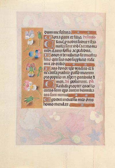 Kuningatar Isabella Katolisen, Espanjan kuningatar: Fol. 66v, c. 1500. tekijältä Master of the First Prayerbook of Maximillian