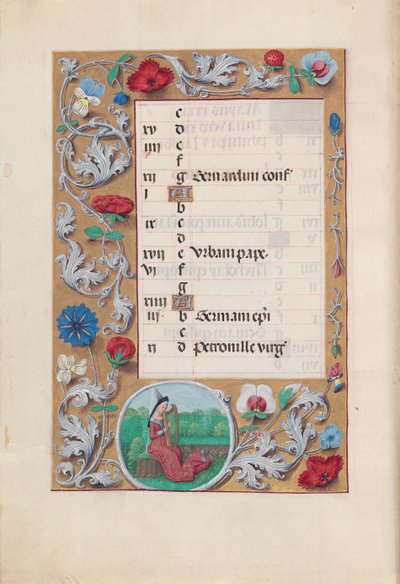 Kuningatar Isabella Katolisen, Espanjan kuningatar: Fol. 6v, toukokuu, c. 1500. tekijältä Master of the First Prayerbook of Maximillian