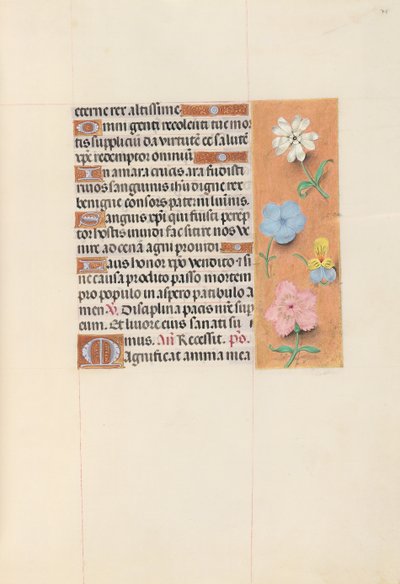 Kuningatar Isabella Katolisen, Espanjan kuningatar: Fol. 75r, c. 1500. tekijältä Master of the First Prayerbook of Maximillian