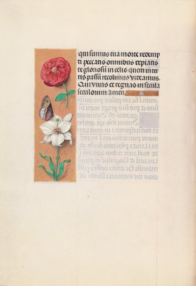 Kuningatar Isabella Katolisen, Espanjan kuningatar: Fol. 76v, c. 1500. tekijältä Master of the First Prayerbook of Maximillian