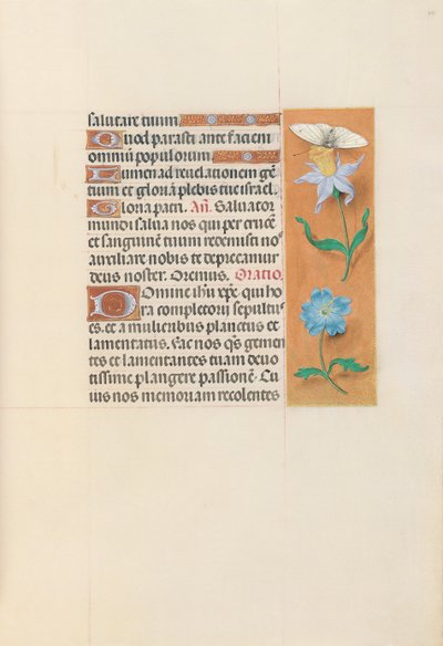 Kuningatar Isabella Katolisen, Espanjan kuningatar: Fol. 79r, c. 1500. tekijältä Master of the First Prayerbook of Maximillian