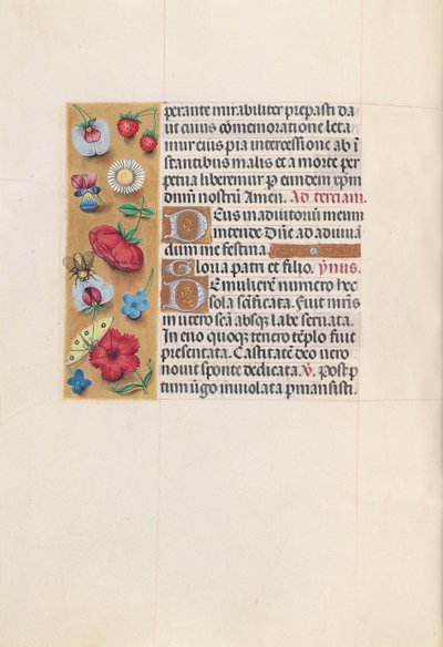 Kuningatar Isabella Katolisen, Espanjan kuningatar: Fol. 82v, c. 1500. tekijältä Master of the First Prayerbook of Maximillian