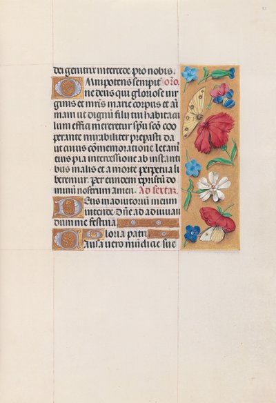 Kuningatar Isabella Katolisen, Espanjan kuningatar: Fol. 83r, c. 1500. tekijältä Master of the First Prayerbook of Maximillian