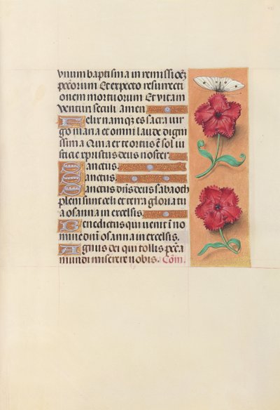 Kuningatar Isabella Katolisen, Espanjan kuningatar: Fol. 92r, c. 1500. tekijältä Master of the First Prayerbook of Maximillian