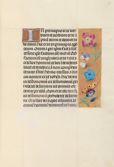 Kuningatar Isabella Katolisen, Espanjan kuningatar: Fol. 93r, c. 1500. tekijältä Master of the First Prayerbook of Maximillian
