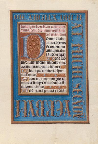 Kuningatar Isabellan katolisen tunnit, Espanjan kuningatar: Fol, 98r, c. 1500. tekijältä Master of the First Prayerbook of Maximillian