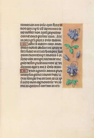 Kuningatar Isabella Katolisen, Espanjan kuningatar: Fol. 99r, c. 1500. tekijältä Master of the First Prayerbook of Maximillian
