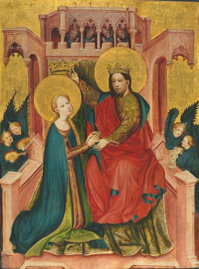 Neitsyen kruunaus tekijältä Master of the Fröndenberg Altarpiece
