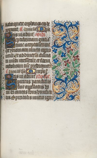 Tuntikirja Rouenin käyttö: fol. 101r, c. 1470. tekijältä Master of the Geneva Latini
