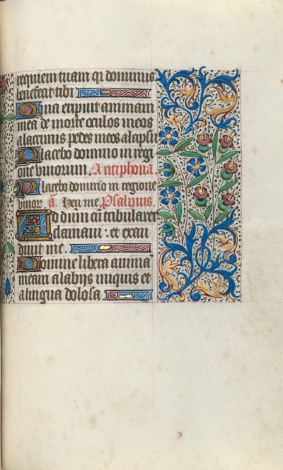Tuntikirja Rouenin käyttö: fol. 104r, c. 1470. tekijältä Master of the Geneva Latini