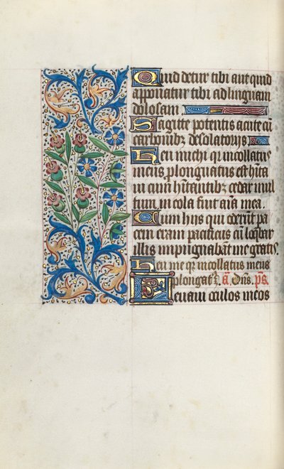 Tuntikirja Rouenin käyttö: fol. 104v, c. 1470. tekijältä Master of the Geneva Latini