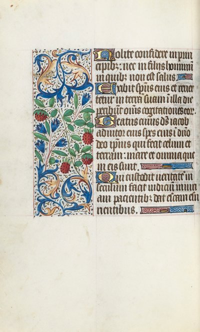 Tuntikirja Rouenin käyttö: fol. 108v, c. 1470. tekijältä Master of the Geneva Latini
