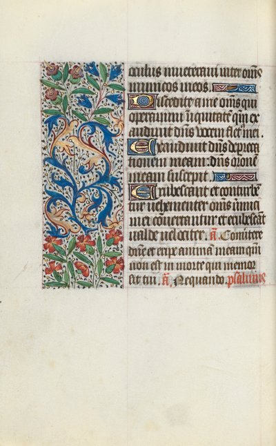 Tuntikirja Rouenin käyttö: fol. 112v, c. 1470. tekijältä Master of the Geneva Latini
