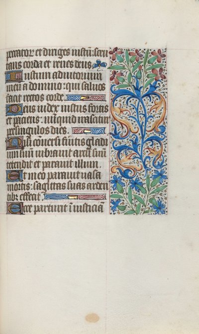 Tuntikirja Rouenin käyttö: fol. 114r, c. 1470. tekijältä Master of the Geneva Latini