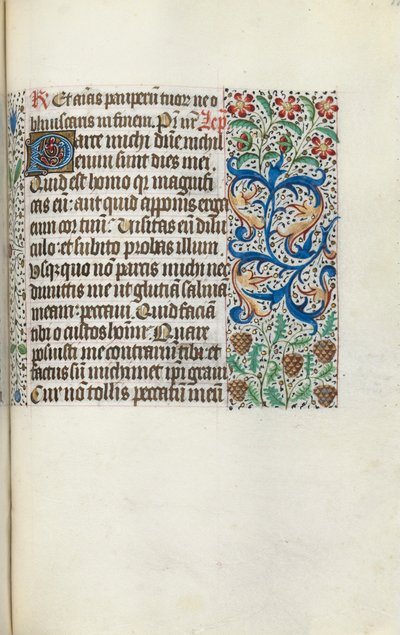 Tuntikirja Rouenin käyttö: fol. 115r, c. 1470. tekijältä Master of the Geneva Latini