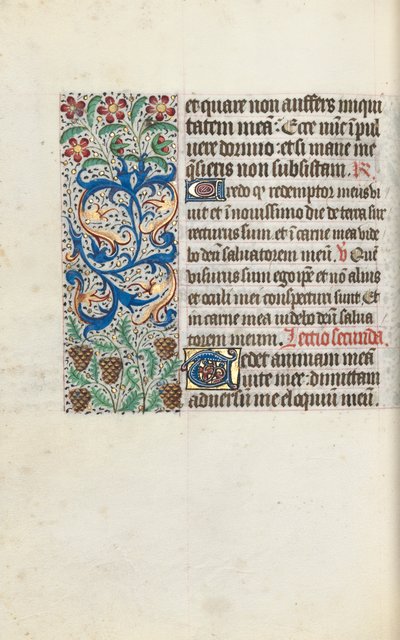 Tuntikirja Rouenin käyttö: fol. 115v, c. 1470. tekijältä Master of the Geneva Latini