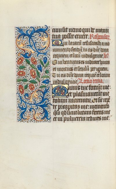Tuntikirja Rouenin käyttö: fol. 116v, c. 1470. tekijältä Master of the Geneva Latini
